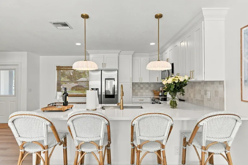 Breakfast bar seating for four