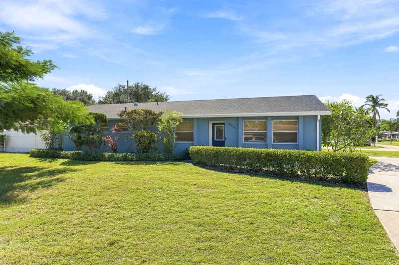 Front of the house and lawn